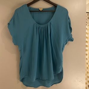 Light Blue Babaton Blouse | Aritzia | 100% Silk | Size M